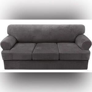 NEW- VERSAILTEX 4 Piece T Cushion Sofa Slipcovers Thick Velvet Stretch Washable